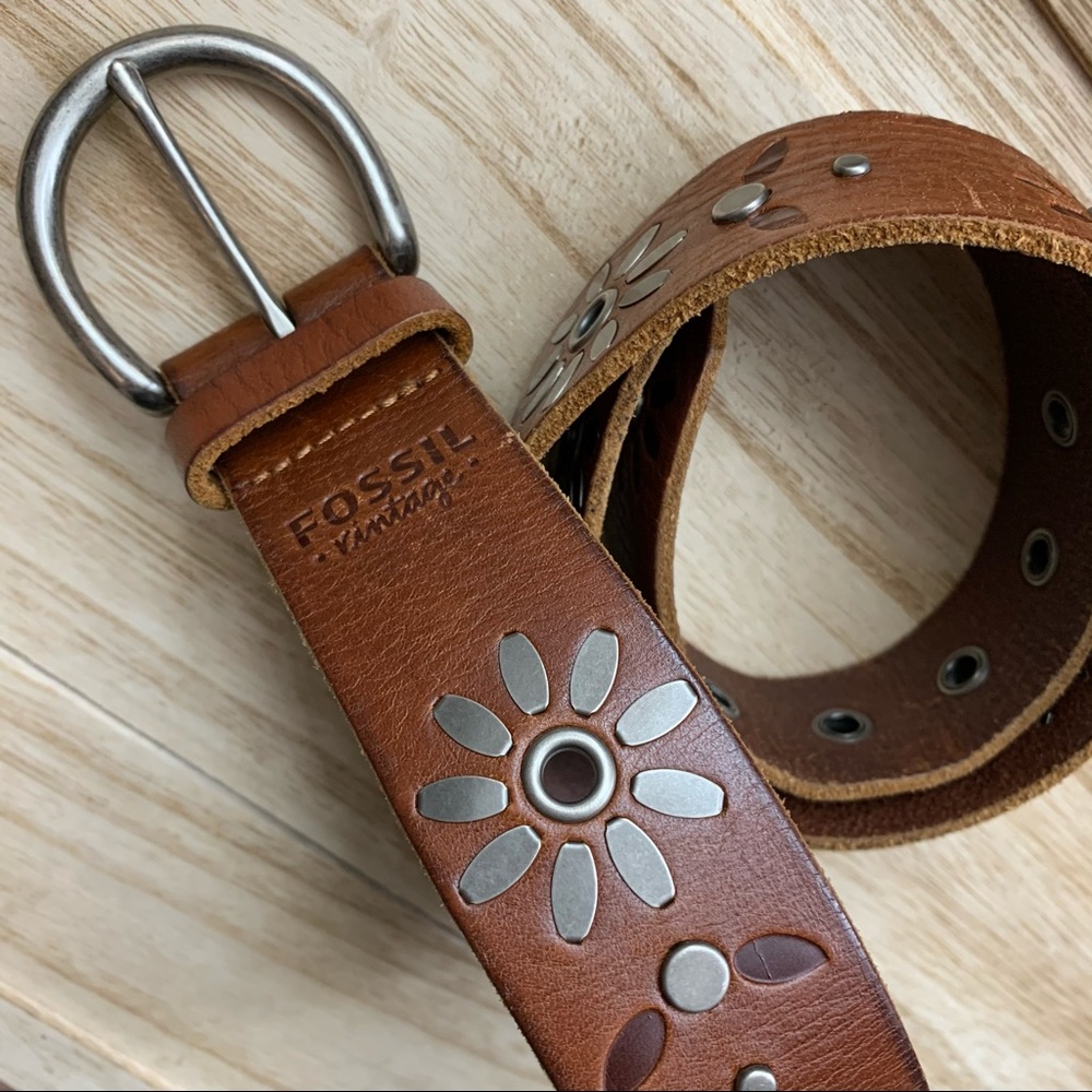 Fossil Brown Leather Belt - image 3